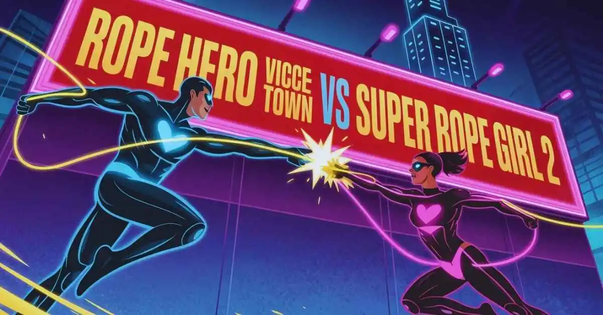 Rope Hero Vice Town vs Super Rope Girl 2