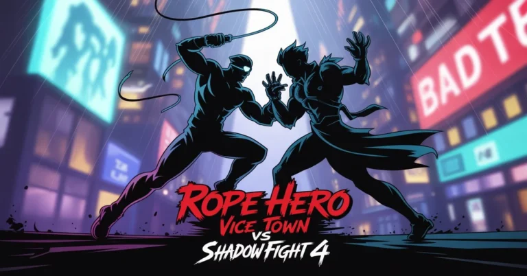Rope Hero Vice Town vs Shadow Fight 4 – The Ultimate 2025 Showdown