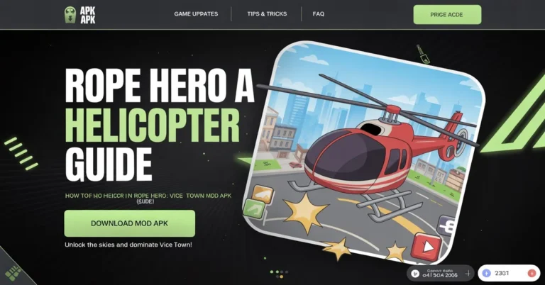 How to Find a Helicopter in Rope Hero: Vice Town Mod APK