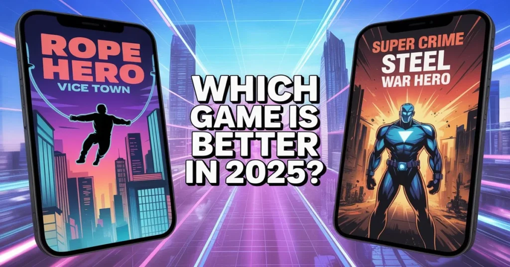 Rope Hero Vice Town vs Super Crime Steel War Hero – Which Game Is Better in 2025?