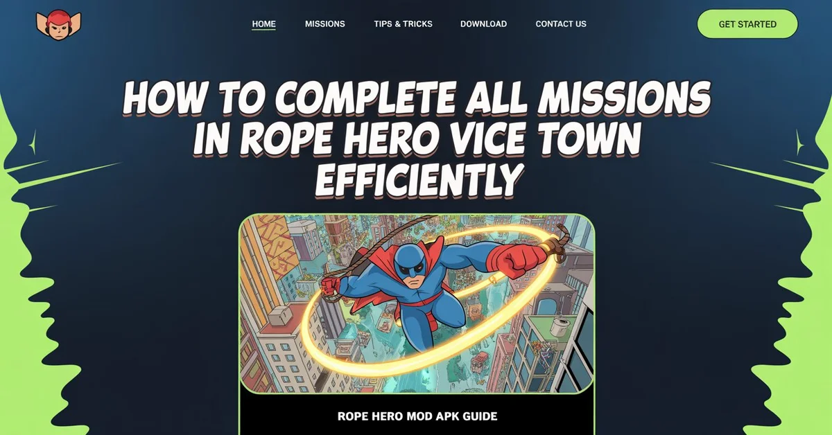 How to Complete All Missions in Rope Hero Vice Town Efficiently