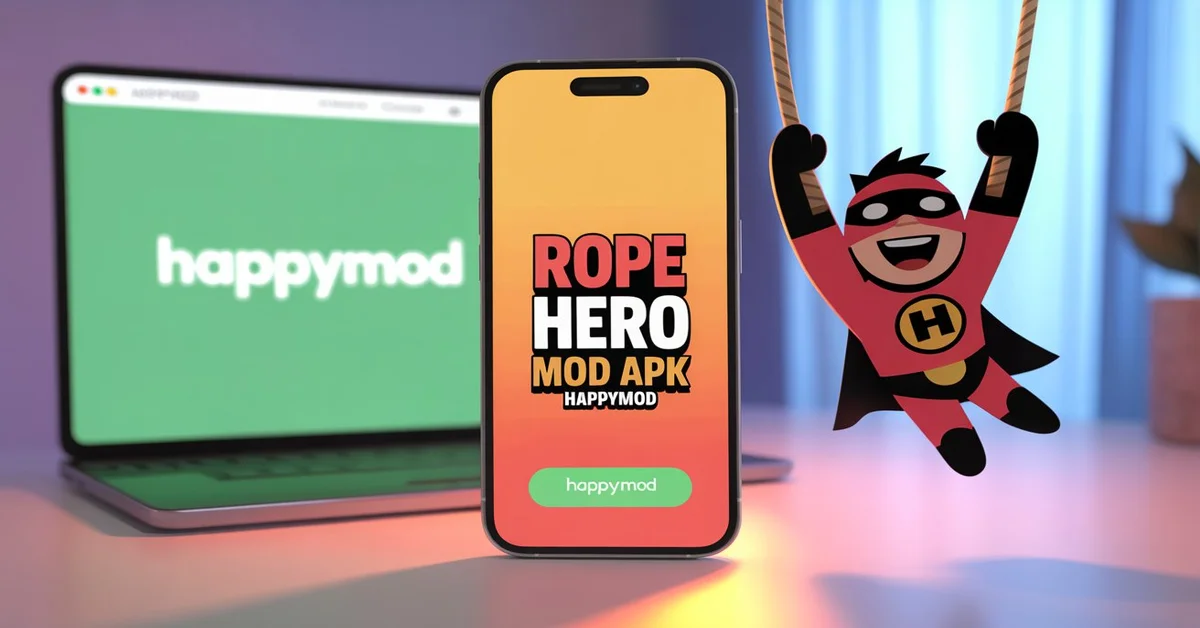 Rope Hero Mod Apk Happy Mod
